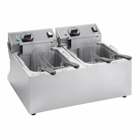 VOLLRATH CF2-3600DUAL 20 lb. Commercial Countertop Deep Fryer 208/240V 922CF23600DUAL